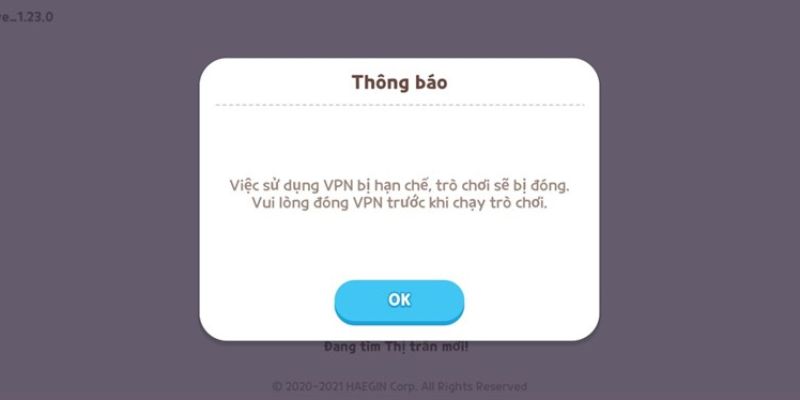 Miễn trách nhiệm khi lỗi kĩ thuật từ phía người chơi