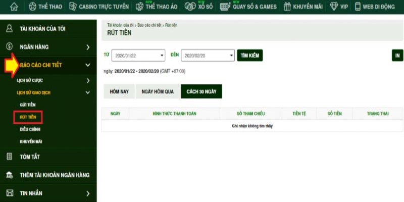 Điều kiện để rút tiền V9bet 